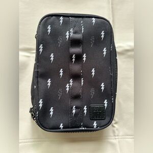 Black Lightning Bolt Cosmetic Bag rad rev